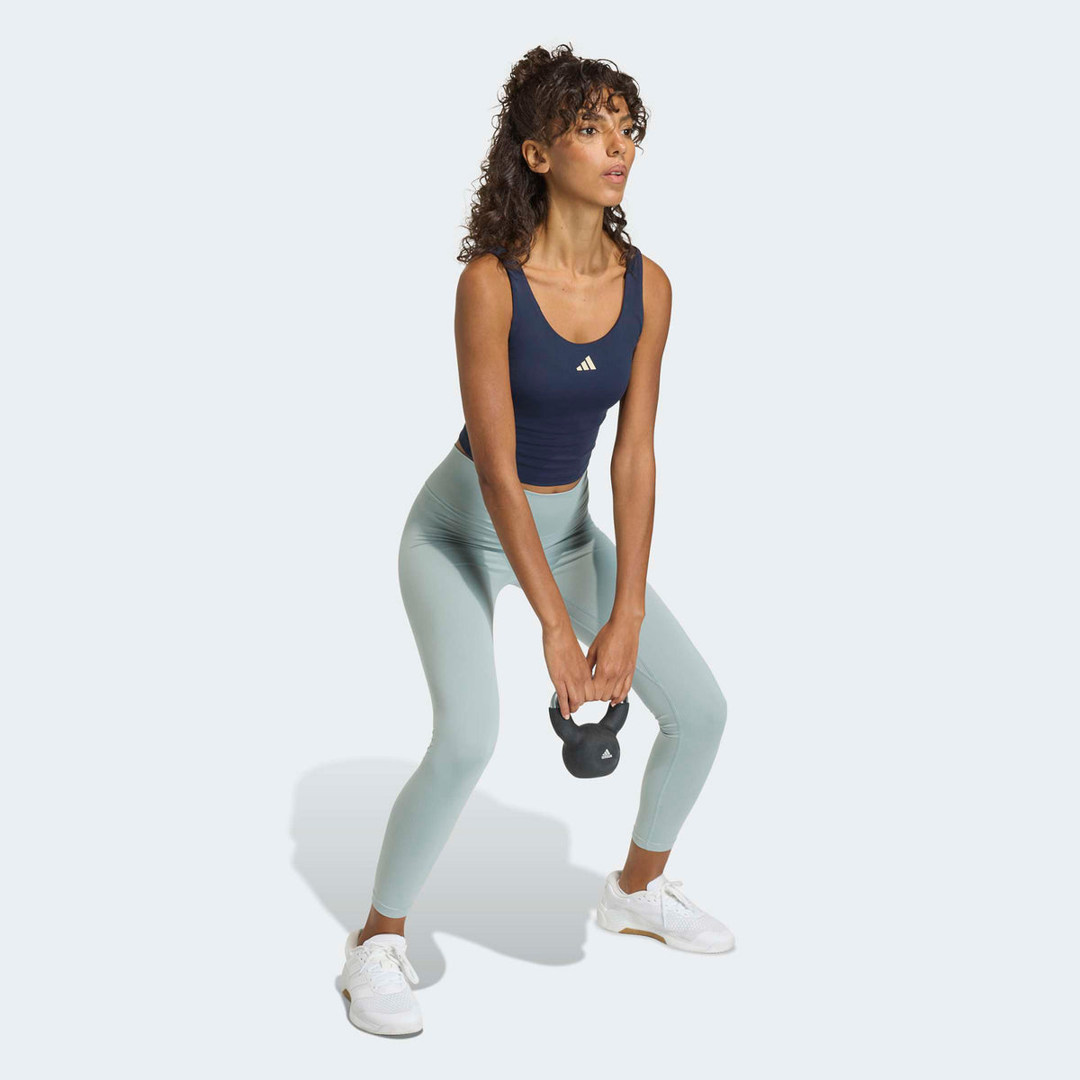 Adidas 3-stripes Studio All Me Kadın Lacivert Crop T-shirt