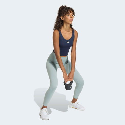 Adidas 3-stripes Studio All Me Kadın Lacivert Crop T-shirt