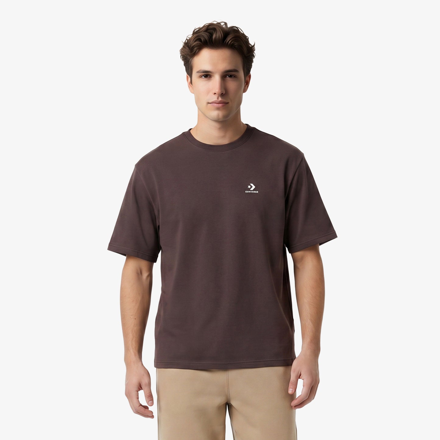 Converse Regular Fit Erkek Kahverengi T-shirt