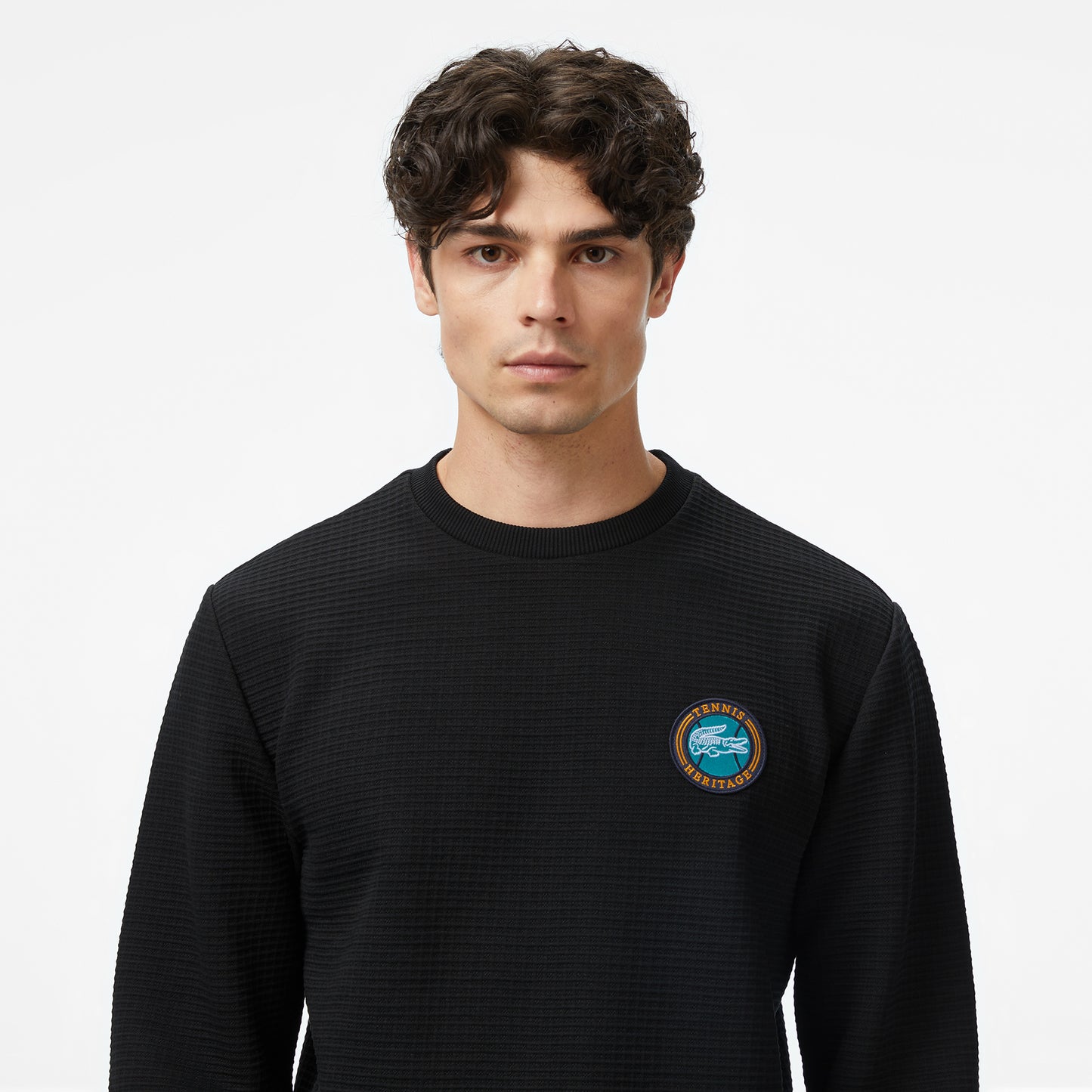 Lacoste Uzun Kollu Bisiklet Yaka Erkek Siyah T-shirt