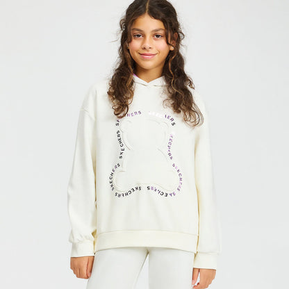 Skechers G 2xi-lock Loose Fit Sweatshirt Çocuk Beyaz Sweatshirt