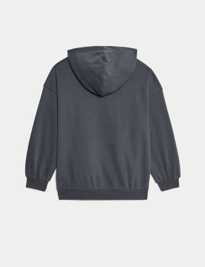 Pamuk Karışımlı Kapüşonlu Sweatshirt (6–16 Yaş)