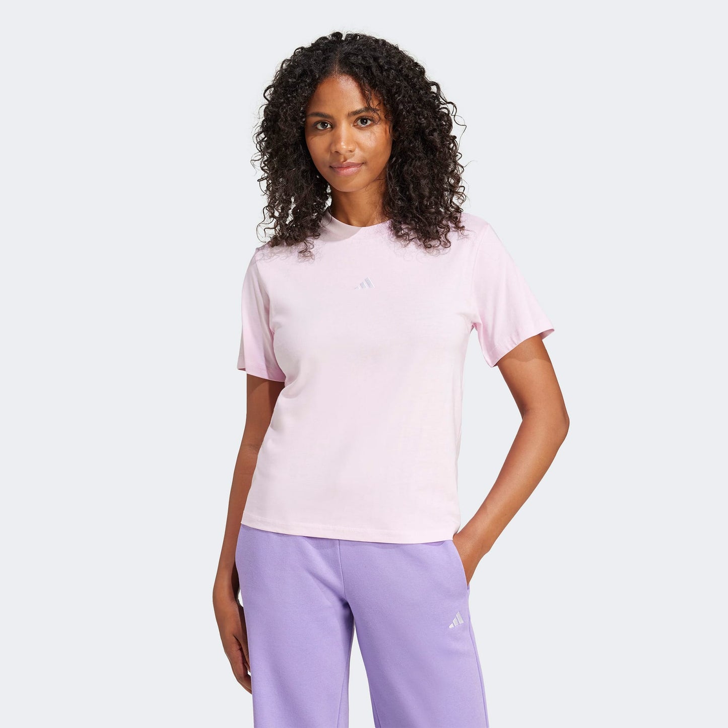 Adidas Essentials Small Logo Kadın Pembe T-shirt