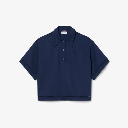 Lacoste Oversize Fit Kadın Lacivert Polo