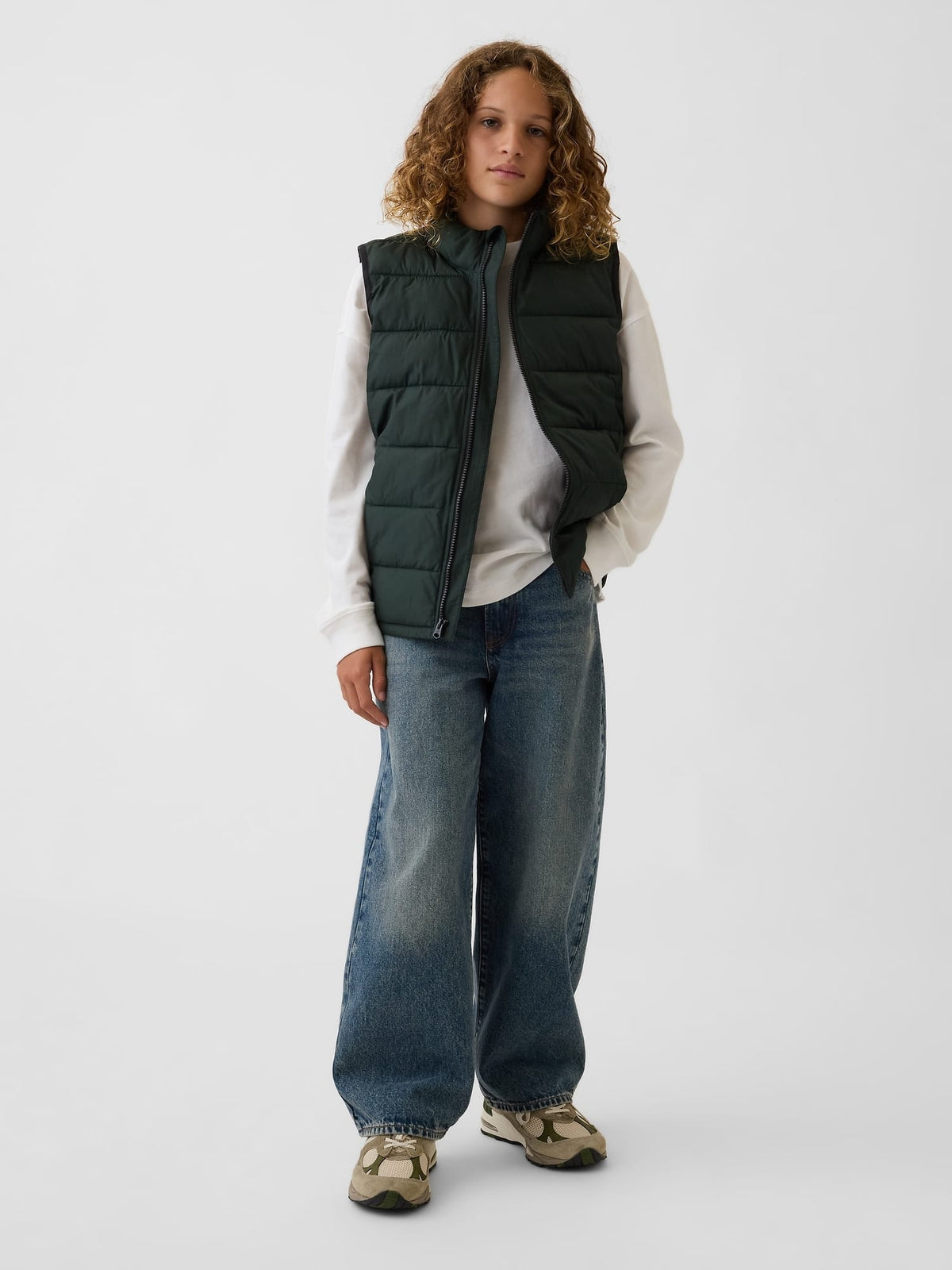 Koyu Yeşil Recycled Lightweight Puffer Şişme Yelek