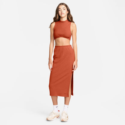 Nike Sportswear Chill Knit Kadın Turuncu Etek