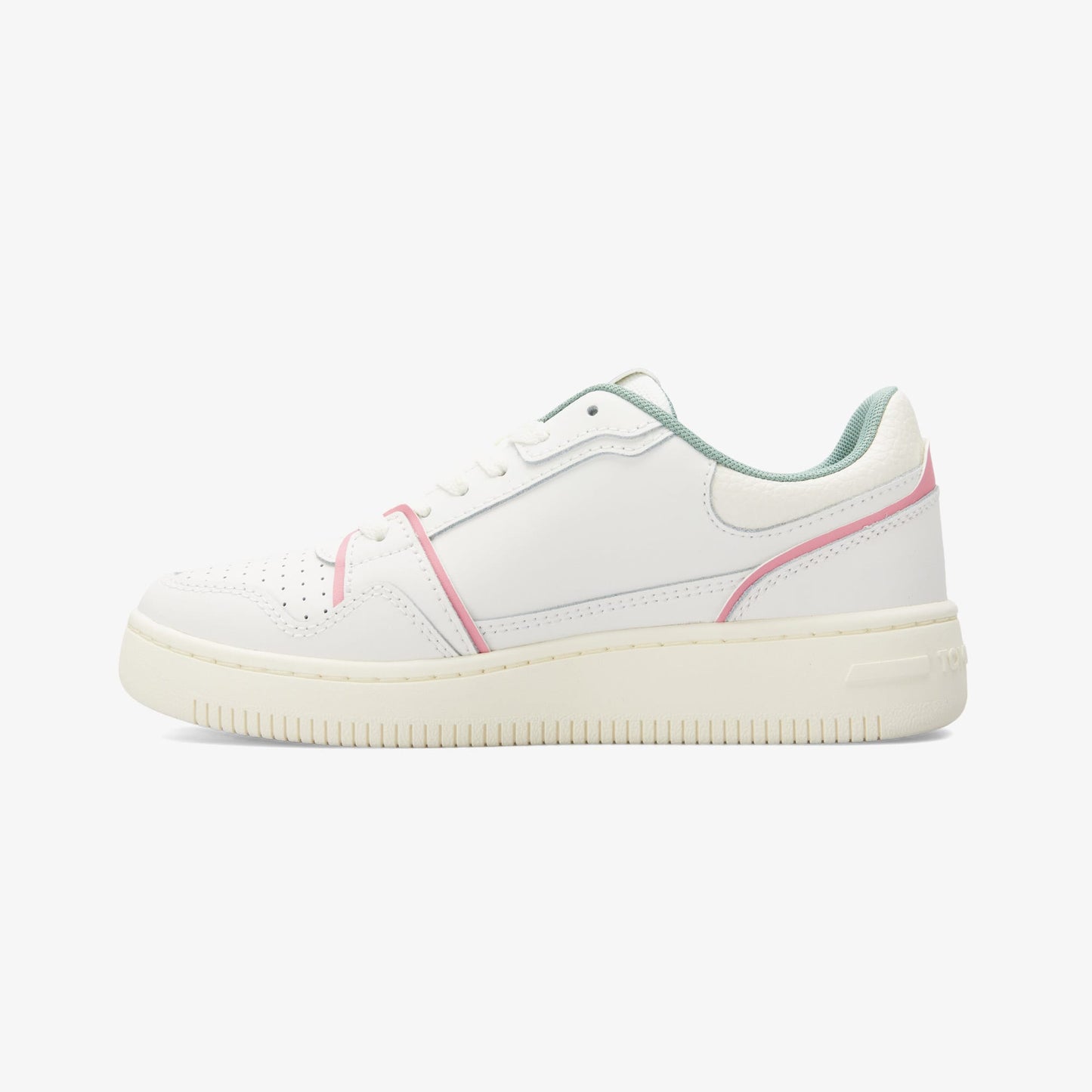 Tommy Jeans Retro Basket Kadın Beyaz/pembe/yeşil Spor Ayakkabı