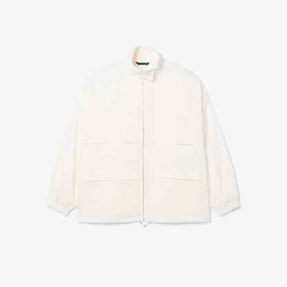 Lacoste Kadın Oversize Fit Dik Yaka Krem Ceket
