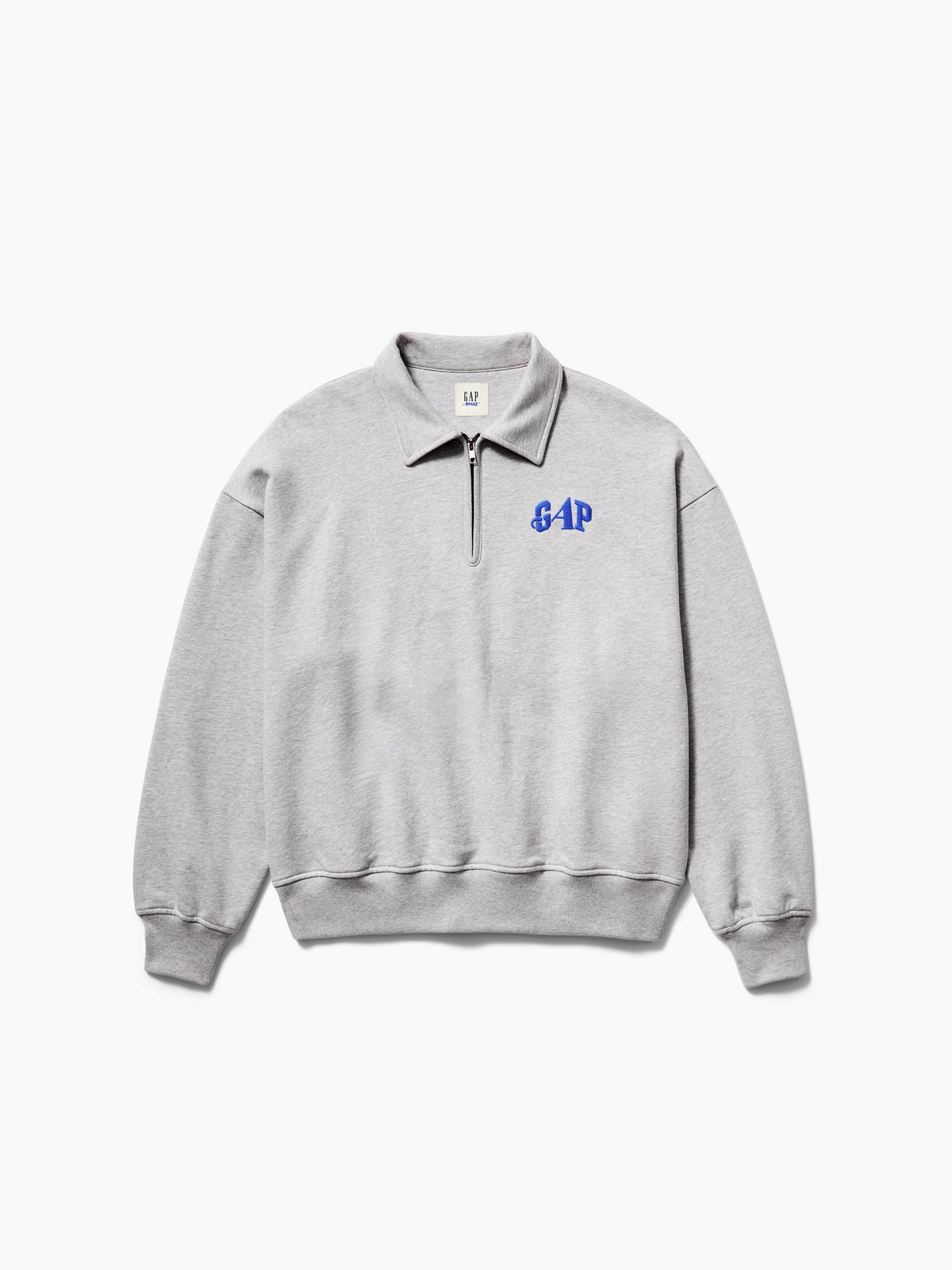Açık Gri Gap × Awake Ny Heavyweight Oversized Çeyrek Fermuarlı Sweatshirt
