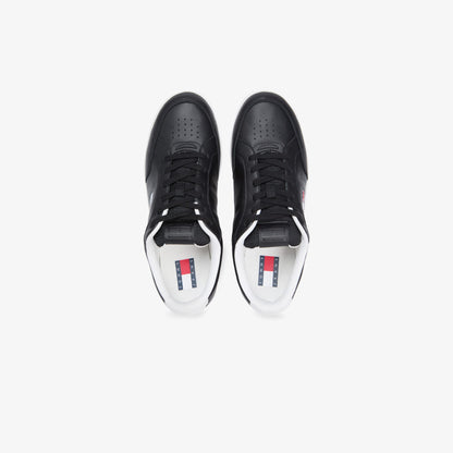 Tommy Hilfiger Cupsole Deri Erkek Siyah Spor Ayakkabı