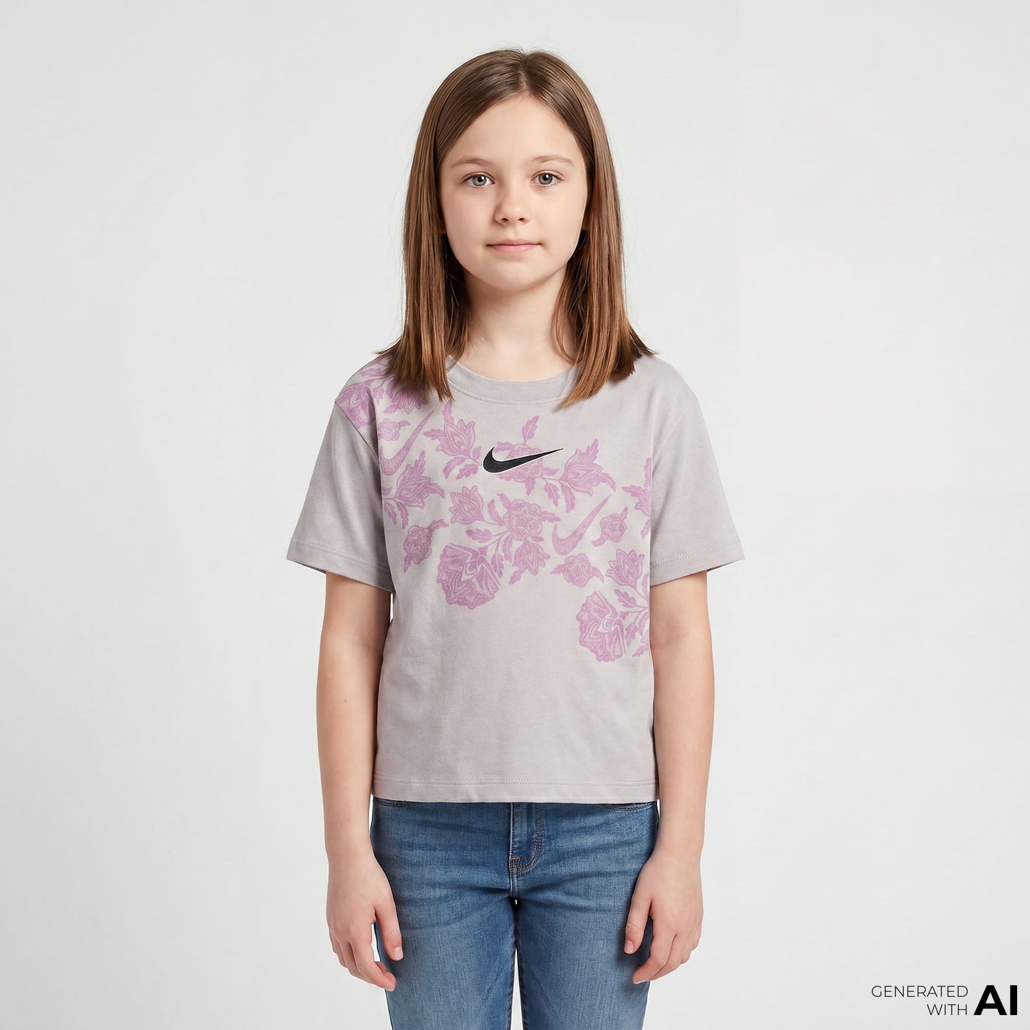 Nike Lace It Up Çocuk Mor T-shirt