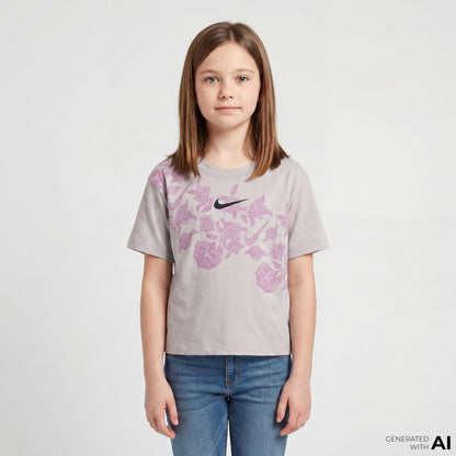 Nike Lace It Up Çocuk Mor T-shirt