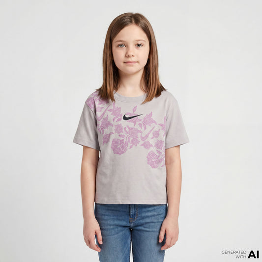 Nike Lace It Up Çocuk Mor T-shirt