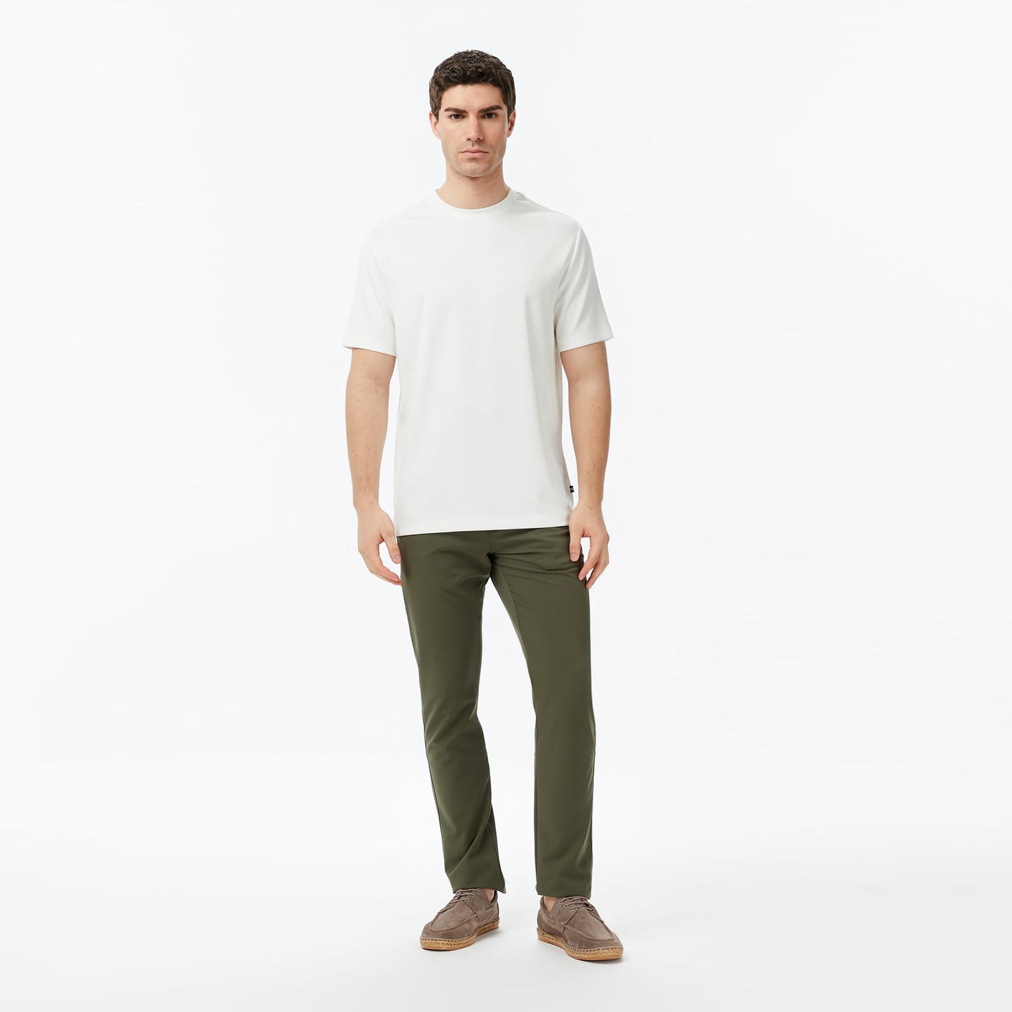 Nautica Erkek Beyaz Regular Fit T-shirt