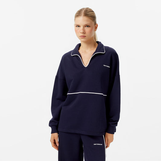 New Balance Wnc3402 Kadın Lacivert Sweatshirt