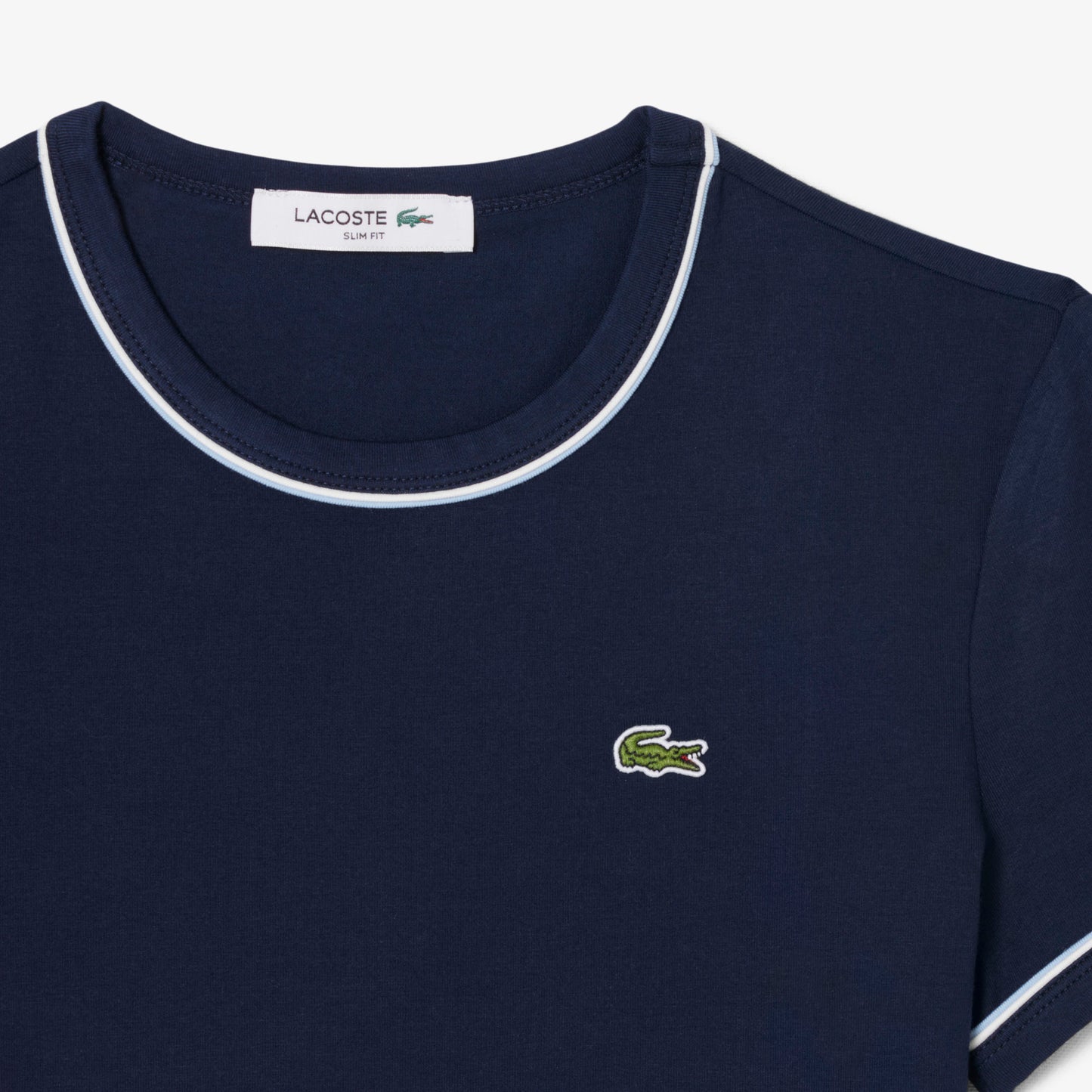 Lacoste Kadın Slim Fit Bisiklet Yaka Lacivert T-shirt