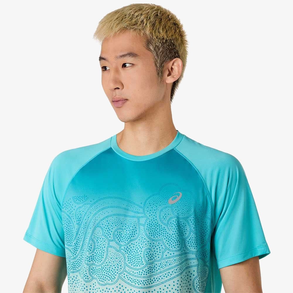 Asics Road Fade Ss Erkek Mavi T-shirt
