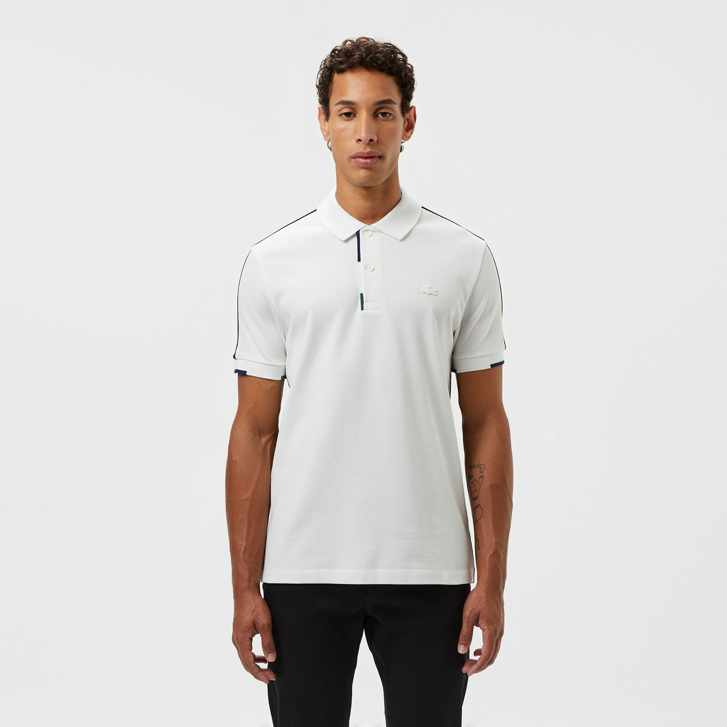 Lacoste Erkek Regular Fit Renk Bloklu Beyaz Polo