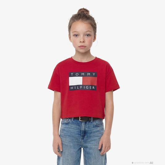 Tommy Hilfiger Heritage Çocuk Kırmızı T-shirt
