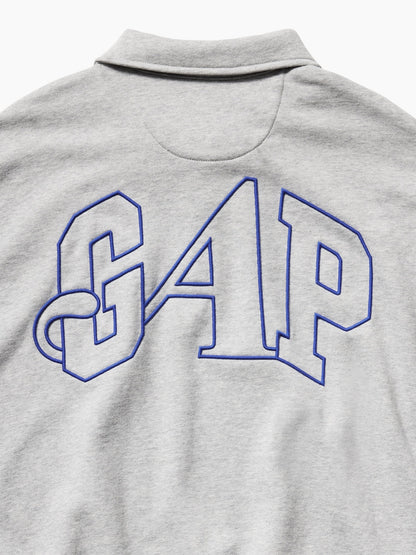 Açık Gri Gap × Awake Ny Heavyweight Oversized Çeyrek Fermuarlı Sweatshirt