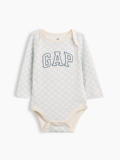 Açık Mavi Organik Pamuk Gap Logo Bodysuit