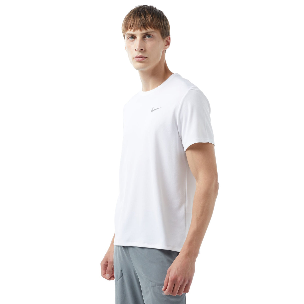 Nike Miler Erkek Beyaz Koşu T-shirt