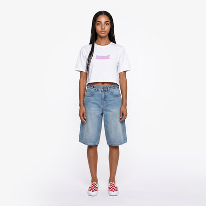 Vans Y2k Boho Relax Crop Kadın Beyaz T-shirt