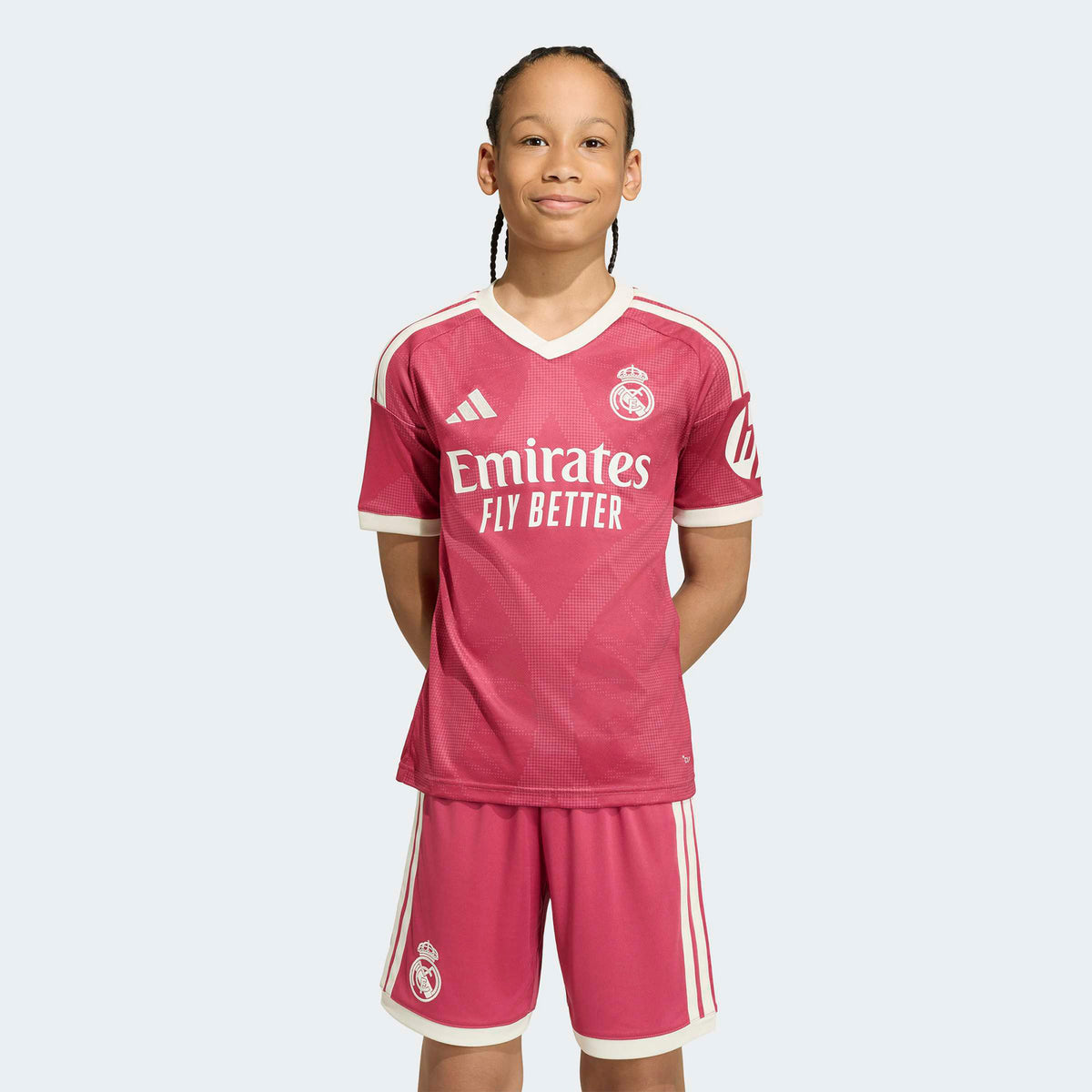Adidas Real 3 Jsy Y Çocuk Pembe Forma