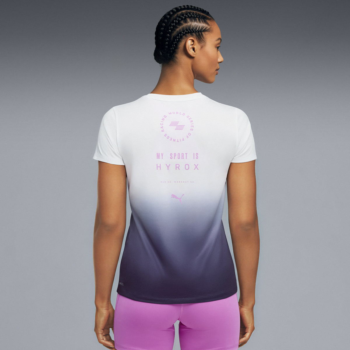 Puma X Hyrox Poly Graphic Kadın Beyaz Antrenman T-shirt