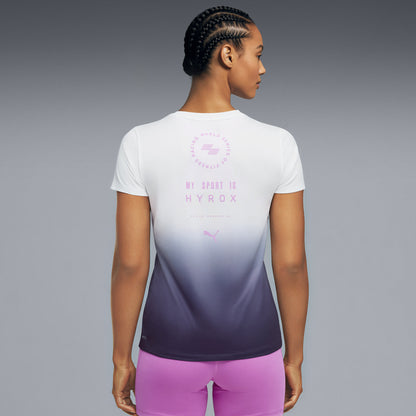 Puma X Hyrox Poly Graphic Kadın Beyaz Antrenman T-shirt