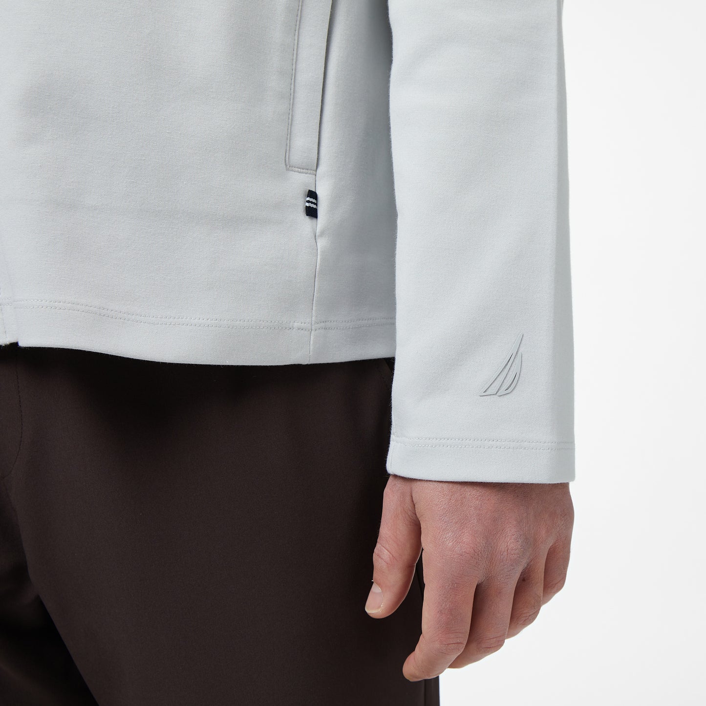 Nautica Erkek Gri Regular Fit Dik Yaka Sweatshirt