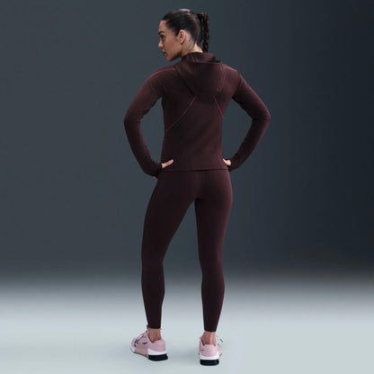 Nike Universa Dri-fıt Slim Hooded Long-sleeve Kadın Bordo Koşu Sweatshirt