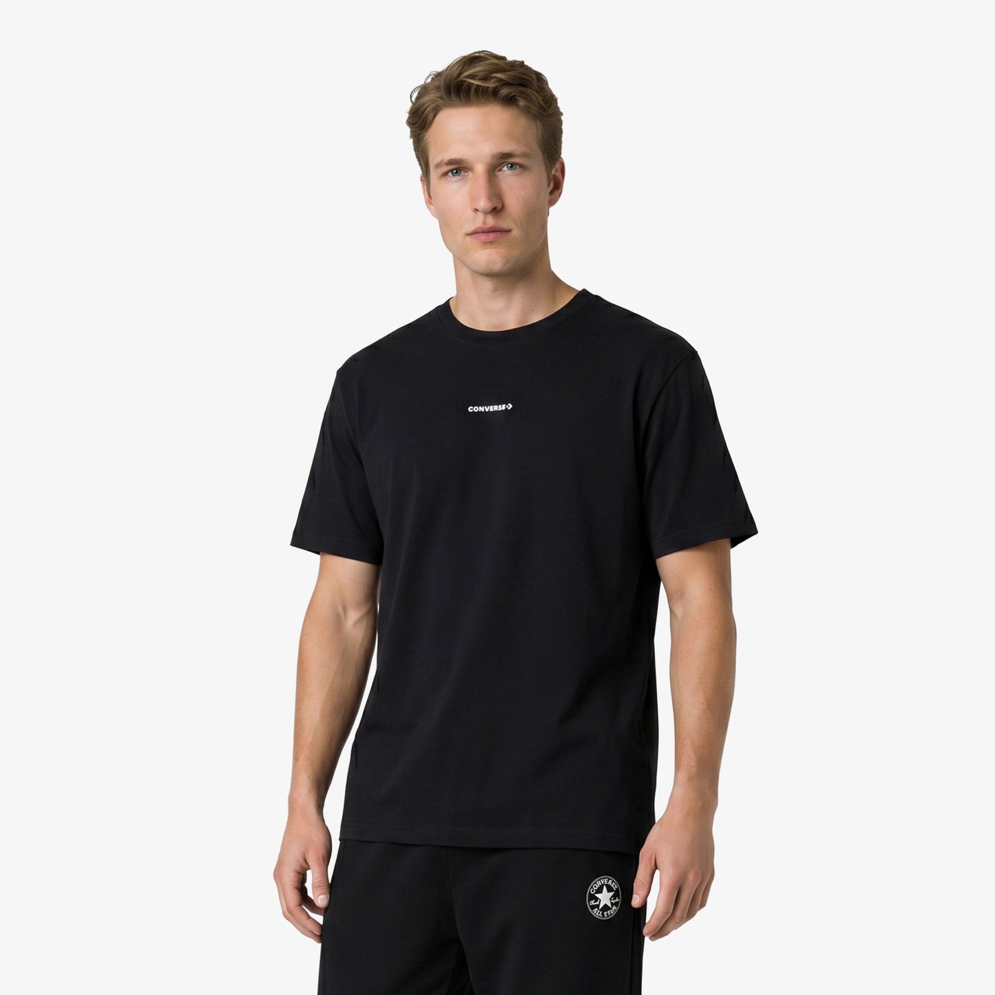 Converse Grafik Baskılı Erkek Siyah T-shirt