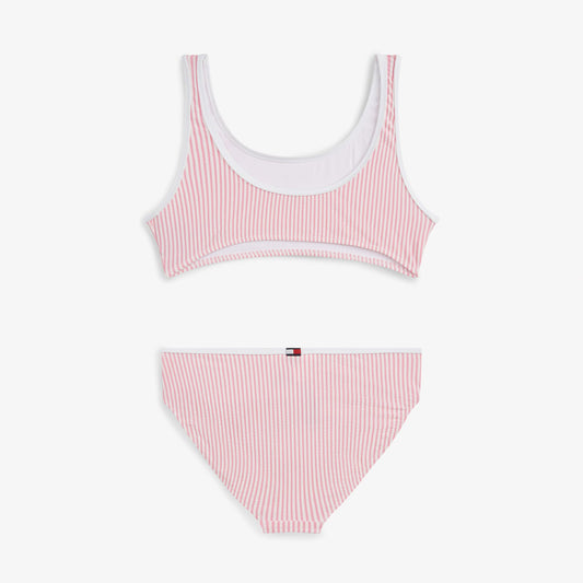 Tommy Hilfiger Script Çocuk Pembe Bikini Üstü