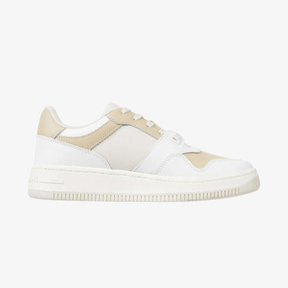 Tommy Jeans Retro Basket Tonal Deri Kadın Bej Spor Ayakkabı