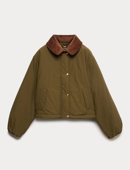 Pamuk Karışımlı Thermowarmth Dolgulu Puffer Mont