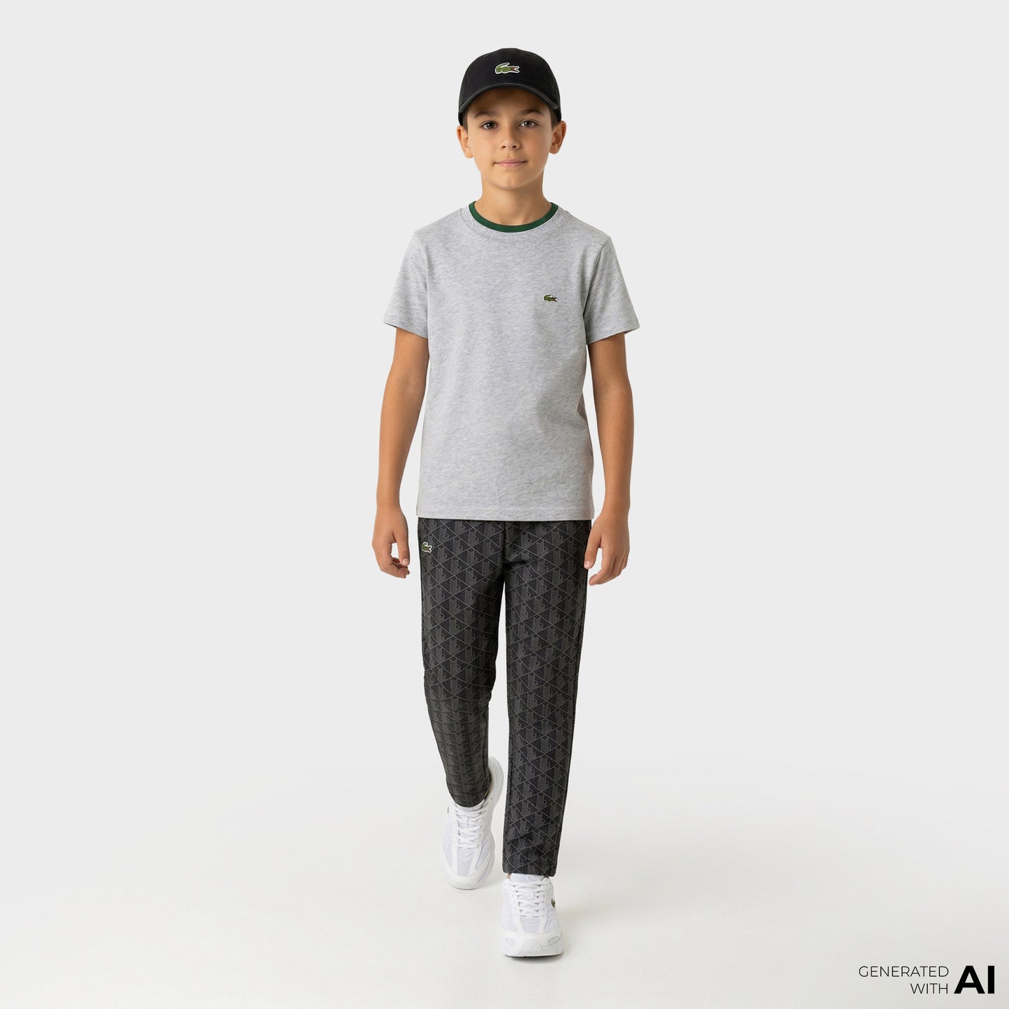 Lacoste Çocuk Monogram Siyah Eşofman Altı