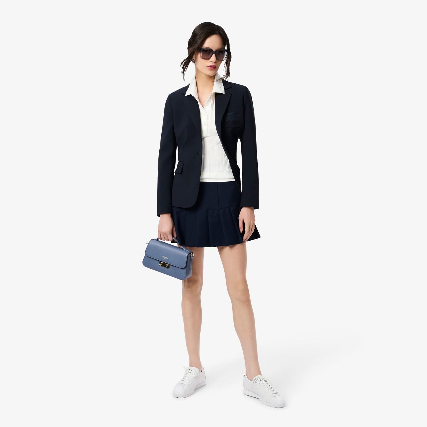 Lacoste L.12.d Kadın Slim Fit Organik Pamuk Beyaz Polo