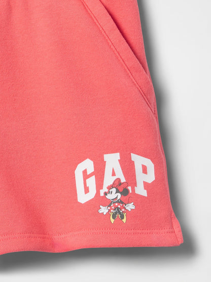 Pembe Disney Mickey Mouse Relaxed Gap Logo Pull-on Şort