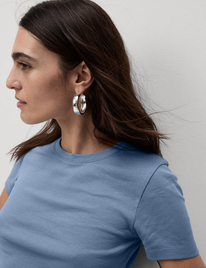 %100 Pamuklu Slim Fit Kısa Kollu Tişört