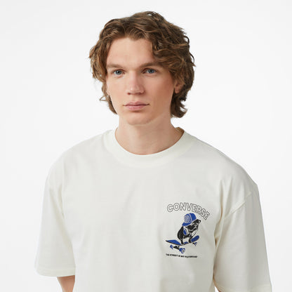 Converse Regular Fit Erkek Krem T-shirt