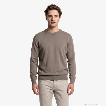Nautica Erkek Haki Regular Fit Triko