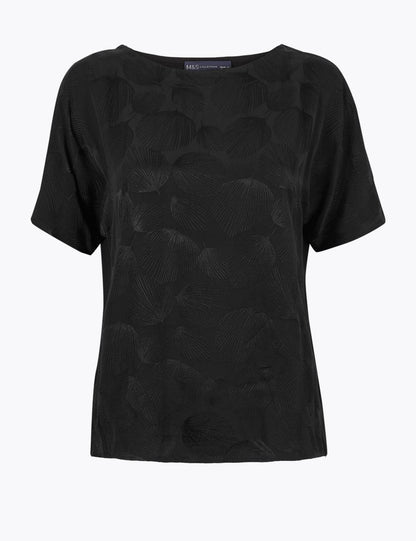 Jakarlı Straight Fit Bluz