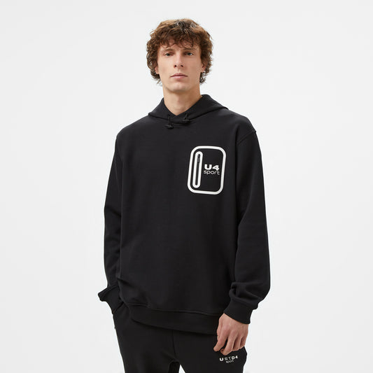 United4 Sport Erkek Siyah Antrenman Sweatshirt