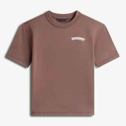 Tommy Hilfiger Puff Print Graphic Çocuk Kahverengi T-shirt