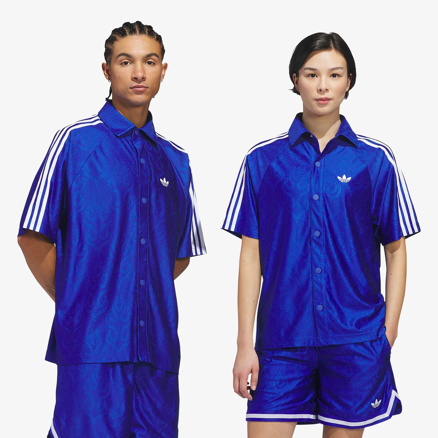 Adidas Jacquard Top Unisex Mavi Gömlek