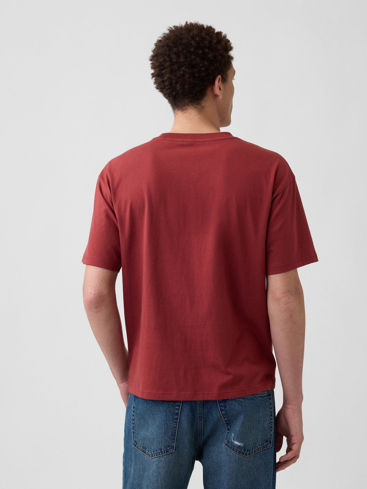 Koyu Kırmızı Vintagesoft Boxy T-shirt