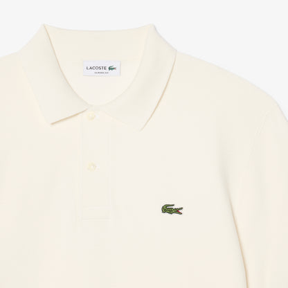Lacoste Erkek Classic Fit Kısa Kollu Polo Yaka Krem Triko