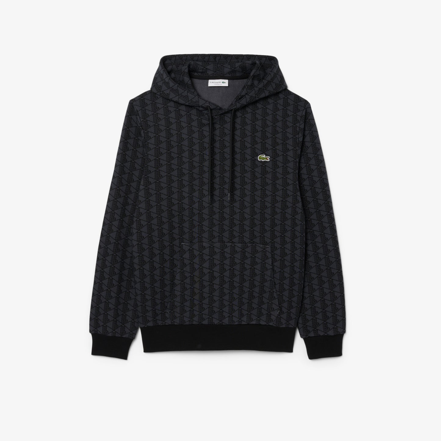 Lacoste Monogram Erkek Siyah Hoodie