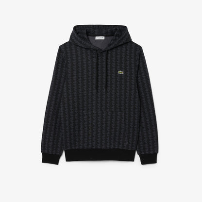 Lacoste Monogram Erkek Siyah Hoodie